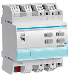 Hager TYA604D KNX Schalt-/Jalousieaktor 4/2fach 16A 200uF 4TE