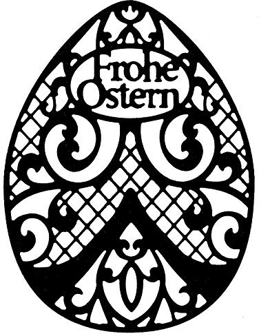 Ideen mit Herz Stanzschablone, Osterei, 11,6cm x 8,9cm