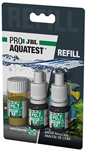 JBL Wassertest-Nachfüller, Für Süß-/Meerwasser-Aquarien und Teiche, ProAquaTest PO4 Phosphat Sensitiv Refill, 3 Stück