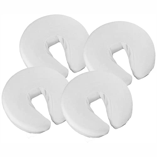 Lot de 4 housses de repose-tête en tissu éponge 275 g/m² Blanc