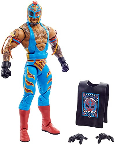 WWE Rey Mysterio Elite Collection Serie 89 Actionfigur 15,2 cm bewegliches Sammlerstück Geschenk Fans ab 8 Jahren