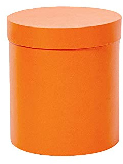 tiecawk Runde Box für Blumenverpackungen, luxuriöse Papierkartons mit Deckel für Valentinstag, Hochzeit, DIY-Dekoration, Schmuckaufbewahrung, Zubehör (Orange)