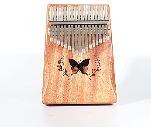 SLDHR Kalimba Thumb Piano Kalimba 17 Keys Study Instruction and Tune Hammer Unique Gift for Kids Adult Beginners(Wood color)