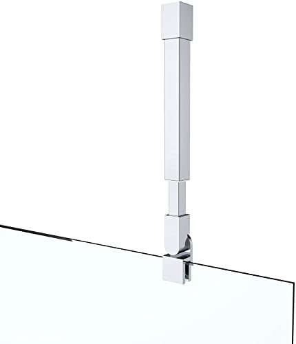xiaoyige Barra di supporto per parete doccia, soffitto, doccia, box doccia, acciaio inox, rotondo, regolazione 500-850 mm, spessori vetro 6-10 mm GS34