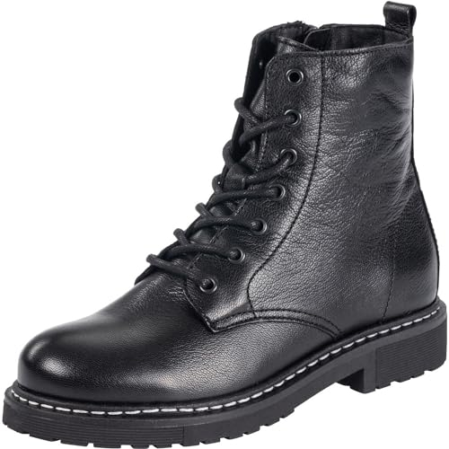 Palado Stiefeletten Damen Biak – bequeme Boots Made in Portugal - leicht gefütterte Stiefel - modische Winterschuhe Schwarz UK8 - EU41