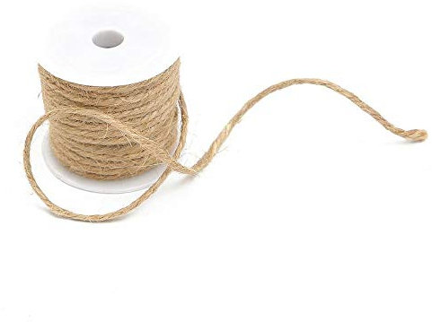 Corda di Iuta 15m / Rotolo Roll Natural Juta Corda Corda Canapa Twiner Twiner Home Decorazione di Nozze Burlap Ribbon Handwork Guasto Regalo Party Pack