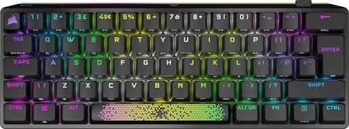 CORSAIR K70 PRO MINI WIRELESS RGB 60% Mechanical Gaming Keyboard – Swappable CHERRY MX RED Switches – PBT Double-Shot Keycaps – iCUE Compatible – PC, Mac, PS5, PS4, Xbox – QWERTY UK – Black