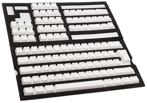 Ducky PBT Double-Shot Tastenkappen-Set, DE-Layout, weiß