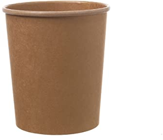 DeinPack Bio Pappbecher Speisebecher Kraft-Karton Becher braun I Kompostierbare Becher Suppen-Becher To Go Eisbecher Pappe I 500 Bio Becher biologisch abbaubar 750 ml