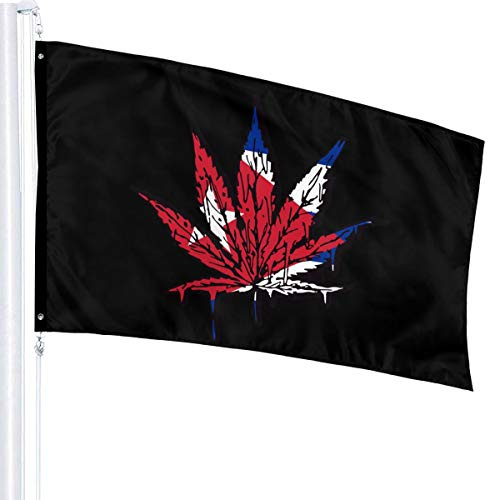 Bandera 3 X 5 Bandera de Cuba Hoja de hierba 100% Poliéster Banderas translúcidas de una sola capa 90 X 150 CM