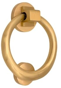 Infinity Decor Klassischer Türklopfer mit Ringen, 12,7 cm, massives Messing