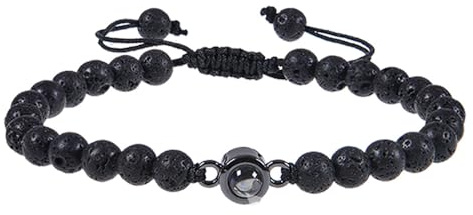 Lam Hub Fong Personalisiertes Foto Projektions Armband mit perlen Benutzerdefinierte Armband mit Bild Geschenk für Männer Familie