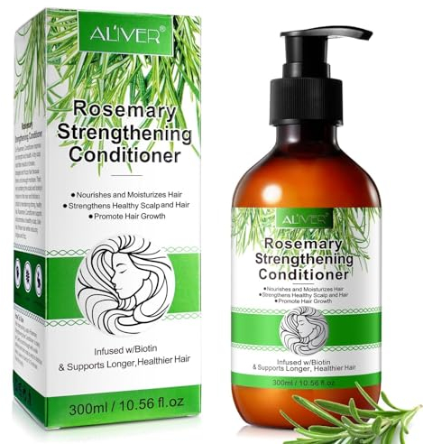 P-Beauty Après-shampooing au romarin - 1x300ml pour cheveux abîmés et secs | Après-shampooing pour la croissance des cheveux et le soin du cuir chevelu | Romarin Menthe | Soins capillaires