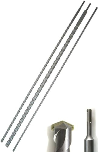 3 PUNTE DA MURO SDS PLUS DA 1000mm (1 metro) Ø 12, 16 e 24 mm PER TRAPANO TASSELLATORE