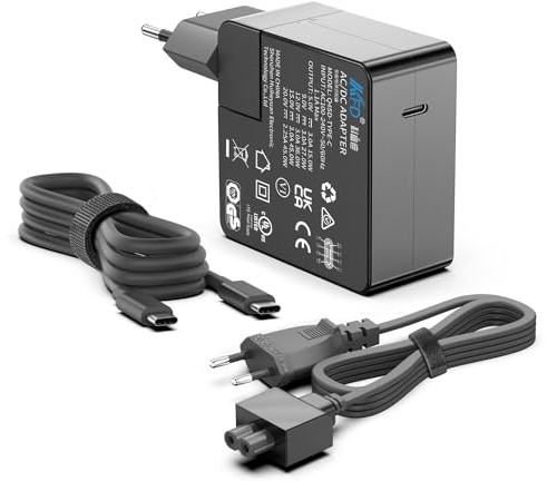 KFD 45W USB-C Ladegerät Netzteil für Fluke Networks Aircheck WLAN-Tester Networks NetAlly AirChecK G3 Pro Wi-Fi 6 Wireless Analyzer Wireless Tester AIRCHECK-G3-PRO PD45W USB-C PD3.0 Notebook Ladekabel