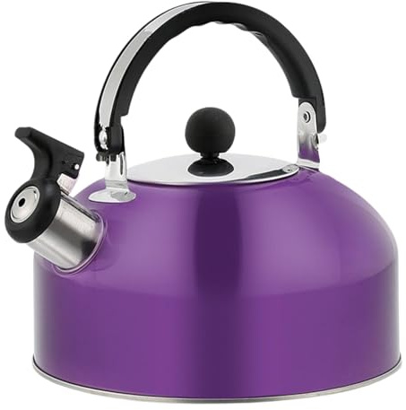 Whistling Teapots for the Family, Kettle for the Stove, Steam Kettle with Whistle, 7.28 x 7.5 Inch Large Tea Kettle for Halogen Ovens, Wood Stoves, Loud Whistling Kettle for Tea, Coffee and W