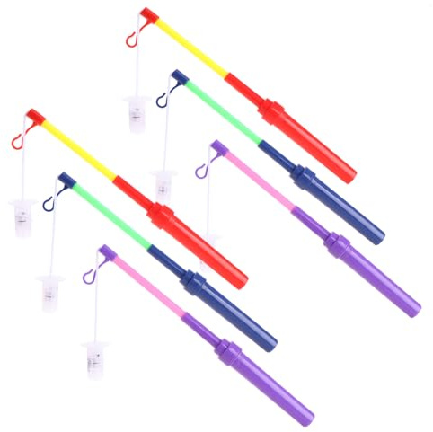 com-four® 6X LED- Laternenstab, batteriebetriebener Leuchtstab | Halloween und St. Martin - elektrische Laternenhalterung mit LED-Licht [Auswahl variiert]