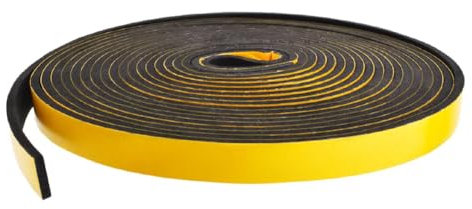 FANGHUOCL Ruban Adhésif en Caoutchouc Mousse pour L'Isolation Acoustique des Portes Et Fenêtres De Meubles, Intérieur De Voiture, Longueur 3m,15mm*50mm