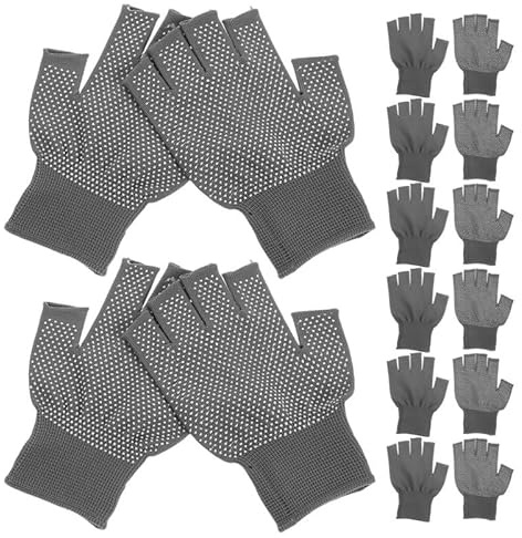 Artibetter 8 Paar Fingerlose Arbeitshandschuhe Atmungsaktiv Und Rutschfest Für Gartenarbeiten Unisex Grau Für Präzise Aufgaben