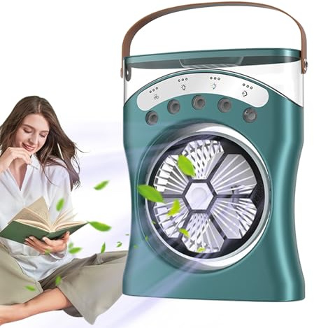 Ventilador De Niebla Portátil Ventilador Con Pulverizador Recargable Y