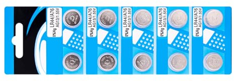 Lot de 10/20 piles bouton alcalines AG13 LR44 pour montres, calculatrices, appareils jouets
