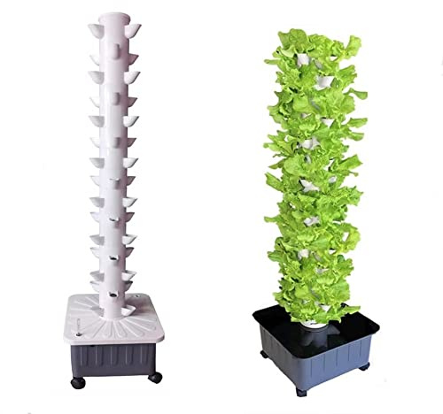 Hydroponic Tower,Hydroponics Tower, 45 Holes Aquaponics Grow System, Hydroponic Growing System, Soilless Cultivation Growing System, Garden Tower Aeroponics Growing Kit