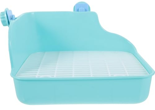 SUPVOX Toilette per Animali Domestici Vasino Allenatore per Criceti e Furetti, Design a Parete Anti-sgocciolamento, Dimensione Media per Conigli, Cincillà e Piccoli Colore Casuale