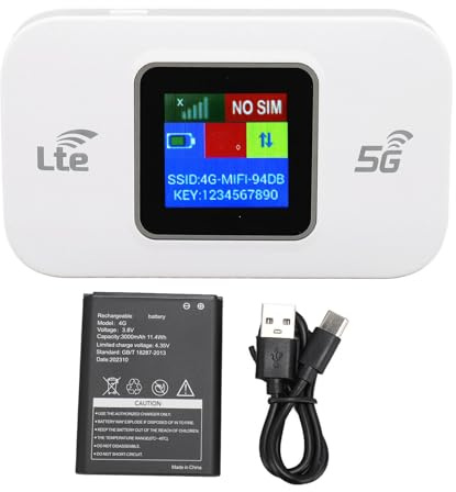 LIYJTK Módem WiFi 4G LTE profesional 300Mbps pantalla a Color de alta velocidad enrutador WiFi móvil 4G para teléfono móvil portátil