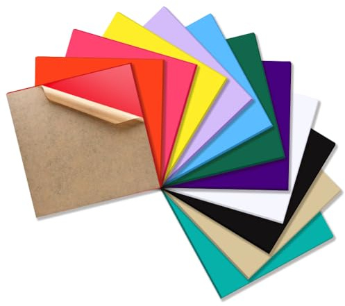 12 stycken 20 x 20 cm akrylplastplatta, akrylglasplatta 3 mm, färgglada plastplattor i set – färgad genomskinlig akrylplatta, för lasergravering, hantverk och gör-det-själv-projekt, för