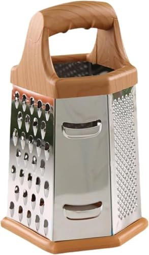 FAMBIZ 6 in 1 Vegetable Grater, Multipurpose, Durable, Easy Grip Handle, Compact, Easy to Clean, Rust Resistant, Lightweight, Ideal for Grating, Slicing, Shredding, Peeling & Chopping