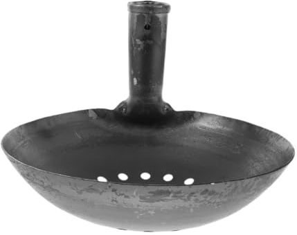 ifundom Louche en Fer Robuste pour Enlever la Boue, Outil de Jardinage Pratique Nettoyage des Étangs Déchets de Cour, 24cm