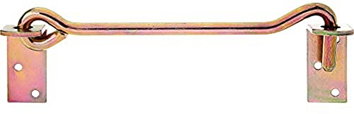 Alberts 209216 Sturmhaken | mit Winkelplatten oder Ösen auf Platten | galvanisch verzinkt, dickschichtpassiviert | Länge 280 mm | Haken-Ø 12 mm