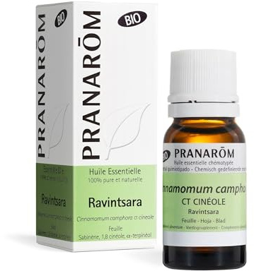 Pranarom - Aceite Esencial Ravintsara 10 ml - Bio - 10 ml | Immunité et bien-être Respiration et ORL Sommeil et détente