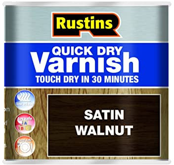 RUSTINS Quick Dry Varnish, Satin Walnut, 1 L