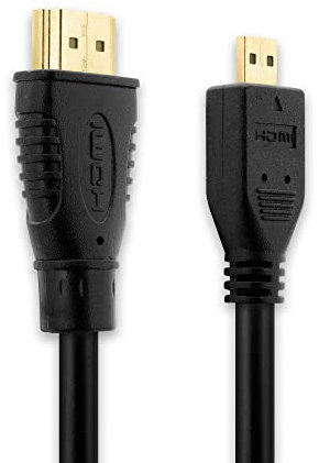 subtel Câble Micro HDMI Type D 3m Compatible avec TV, Camera, DVD/Blu-Ray Player, Gaming Console & Co. - HDMI > Micro HDMI Cable 1.4 Cordon HDMI Fil