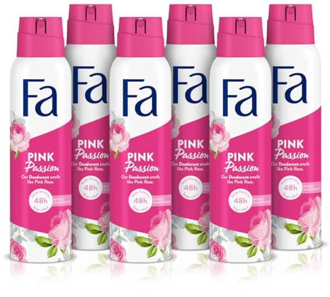 Fa Deospray Pink Passion, 200 ml (6 Stück), insgesamt 1200 ml
