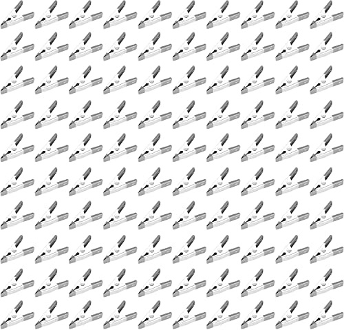 Online Best Service 100 pcs. 2 Inch Spring Metal Clamps wholesale Bulk - Gray