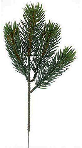Annastore 24 x Tannenzweige künstlich L 23 cm mit 4 Trieben Tannendeko Weihnachtsdeko Tannenwedel