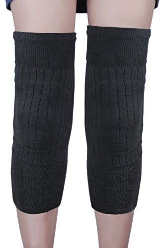 RUIXIB Winter Kaschmir Knieschützer Knieschoner Doppelt verdicktes Stricken Beinstulpen Anti-Rutsch Elastische Kniebandage Outdoor Sports Wärmerschutz Knieorthese für Damen und Herren