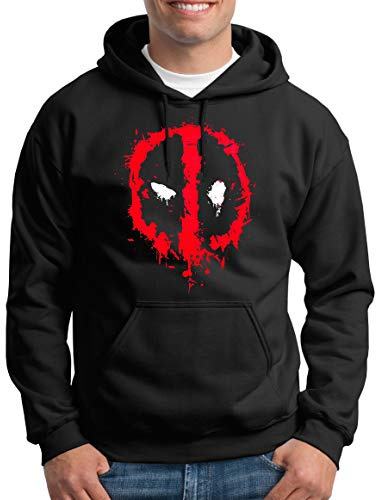 TShirt-People Deadpool Logo Kapuzenpullover Herren XXL Schwarz