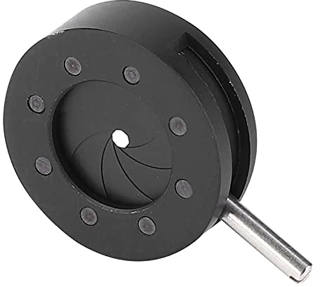 Einstellbare Irisblende für Mikroskop mit 8 Klingen, Optische Blende Aperture SK8, Metall Irisadapter für Mikroskop-Irisblende (Ø8 mm Maximalöffnung)