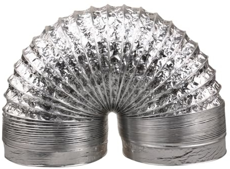 Cabilock Tubo de salida de aire de 170 mm, 1,5 m, flexible, lámina de aluminio, resistente a la temperatura, doble capa, ventilación para aire acondicionado, secadoras, campanas extractoras, secadora