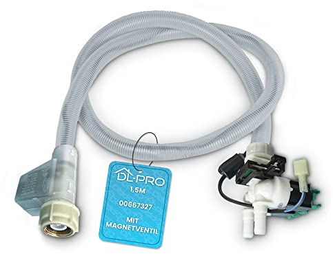 DL-pro Manguera de entrada de agua 1,5m para lavadoras Bosch Siemens Neff Constructa 00667327 667327 con aquastop