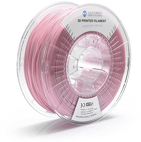 SainSmart TPU 1,75 mm 92A flexibles TPU-3D-Drucker-Filament, Maßgenauigkeit +/- 0,04 mm, 1 kg Spule, zartrosa