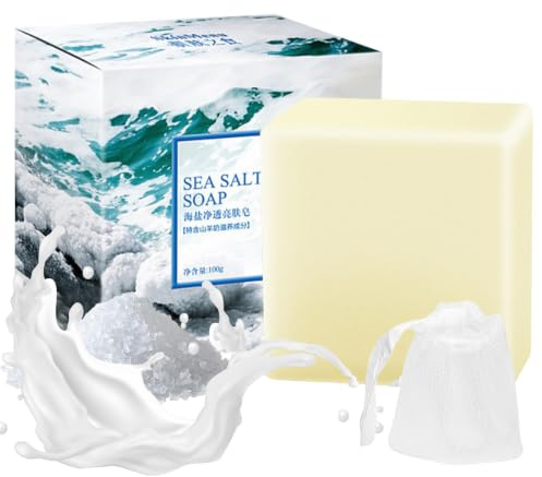 Kybbe Savon Aux Acariens Riche En Lait De Chèvre Au Sel De Mer Hydratant Élimine Rapidement Les Acariens Réparation Nourrit La Peau Produit De Soin Personnel Doux Et Non Irritant