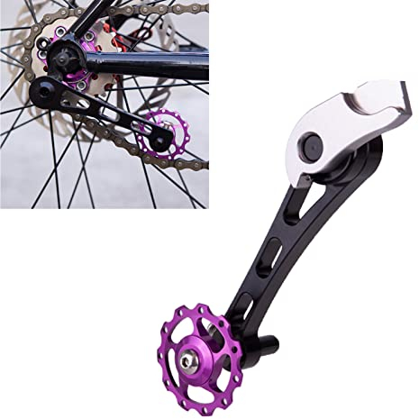 MOVKZACV Bike Chain Tensioner Single Speed Adjuster Converter for MTB Road Racing Bike, Cycling Chain Stabilizer Rear Derailleur Guide