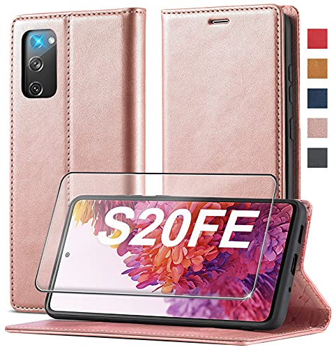 2023 Upgraded S20 FE Handyhülle für Samsung Galaxy S20 FE Hülle Leder [Standfunktion] [Kartenfach] für Samsung S20 FE 5G/4G Hülle Leder, Flip Schutzhülle Stoßfeste Case für Samsung S20 FE Klapphülle