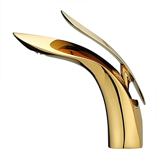 Wasserhahn Bad Waschtischarmaturen - Gold Moderner Elegant Stil Messing Einhandmischer