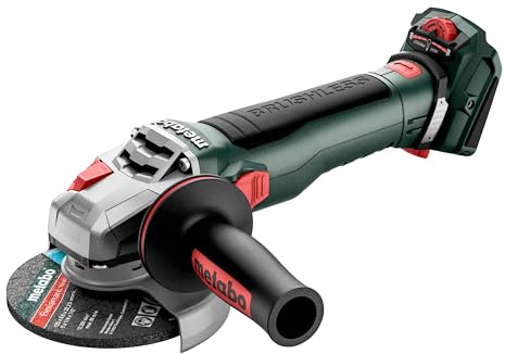 metabo Sladdlös vinkelslip WVB 18 LT BL 11-125 Quick – 18 V, 125 mm skivdiameter – borstlös motor, varvtalsreglering, snabbkopplingsmuttrar, bromssystem, verktygsfritt justerbart skyddskåpa