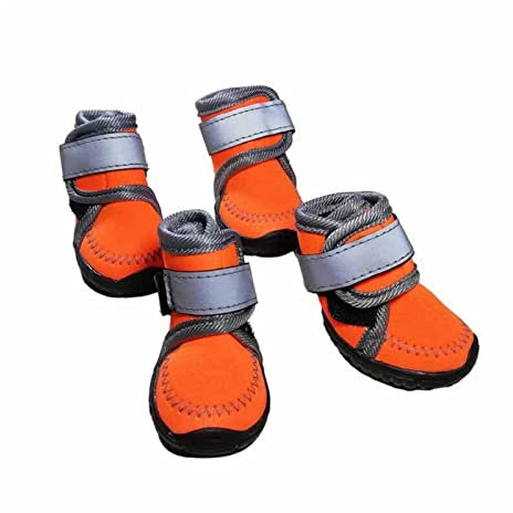 YUEMOL Hundeschuhe Große Hundeschuhe Winter Pet Welpen Schuhe Regen Schnee Wasserdichte Booties Anti-Rutsch Schuhe for kleine große Hunde Pet Produkte (Color : A, Size : L)